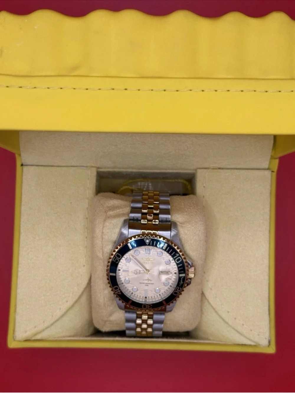 Invicta Pro Diver Men’s Watch 43mm Champagne Dial Two-Tone Quartz 30617